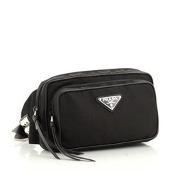 Prada New Vela Belt Bag Studded Tessuto Small