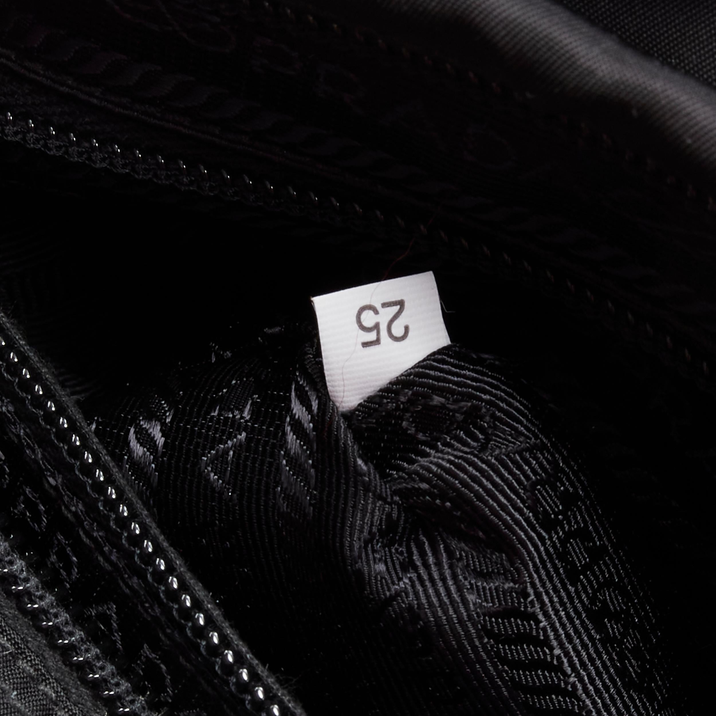 PRADA New Vela Tessuto black  nylon punk studded mesenger bag 5