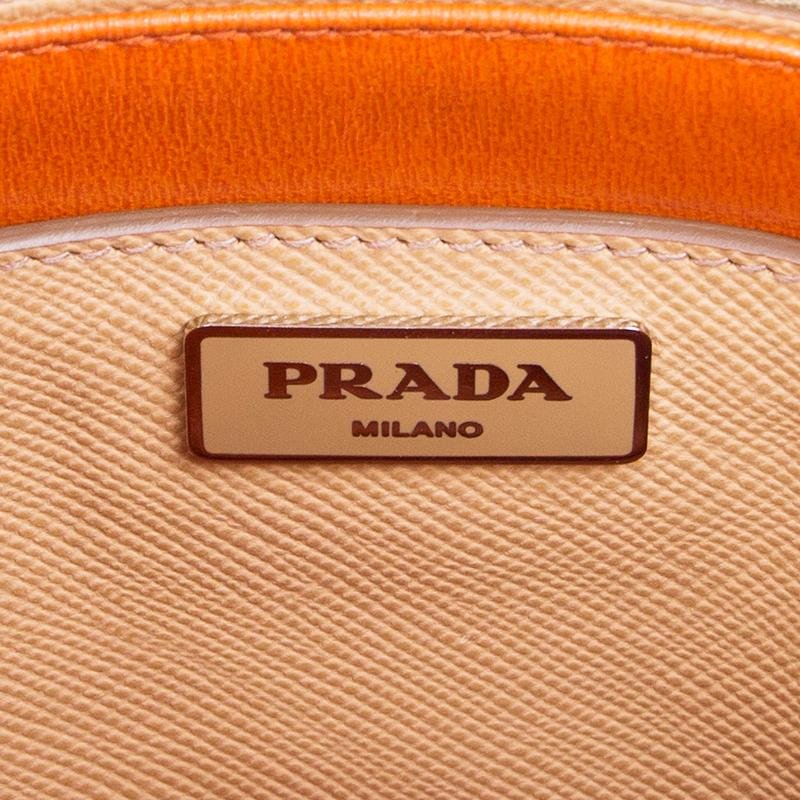 PRADA Noisette beige Saffiano leather TWIN Tote Bag 3