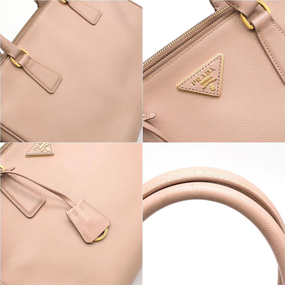  Prada Nude Galleria Large Saffiano Leather Bag In Excellent Condition In London, GB