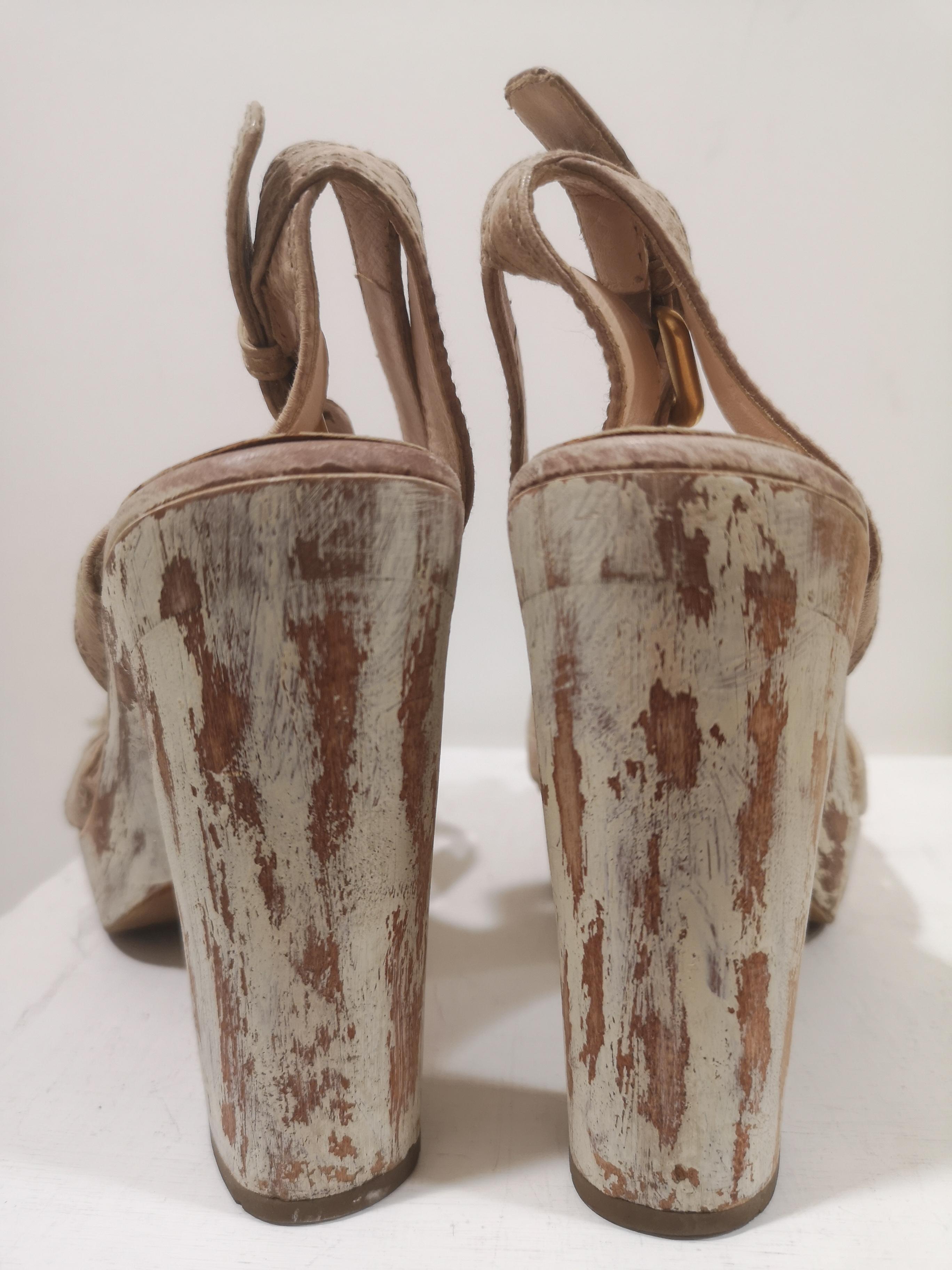 Brown Prada nude sandals For Sale