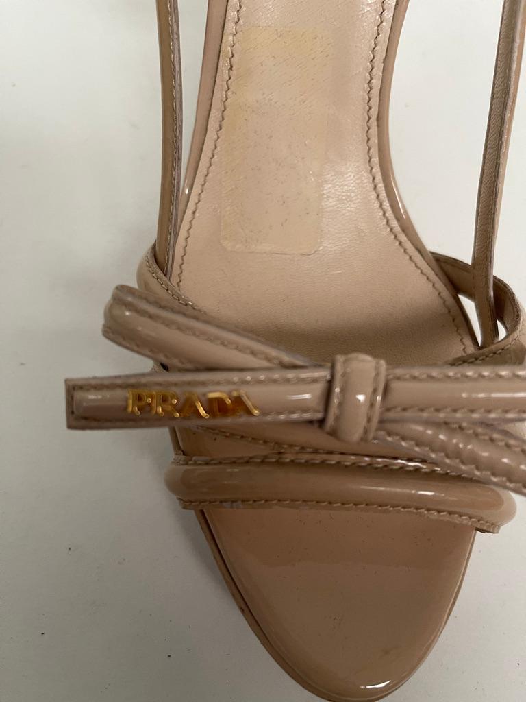 Brown PRADA nude sandals For Sale