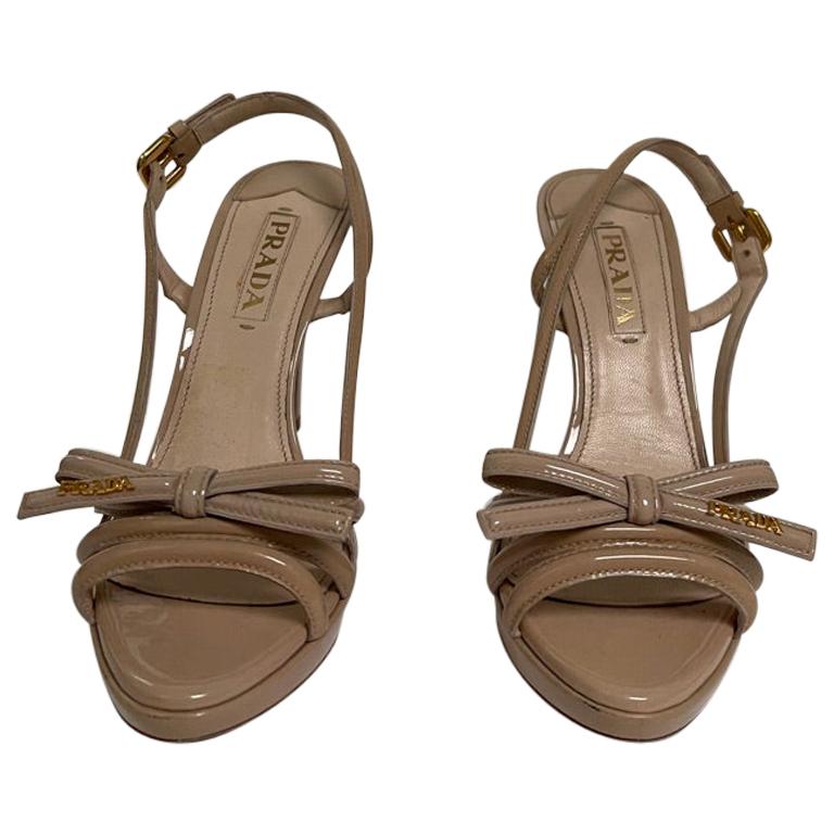 PRADA nude sandals For Sale