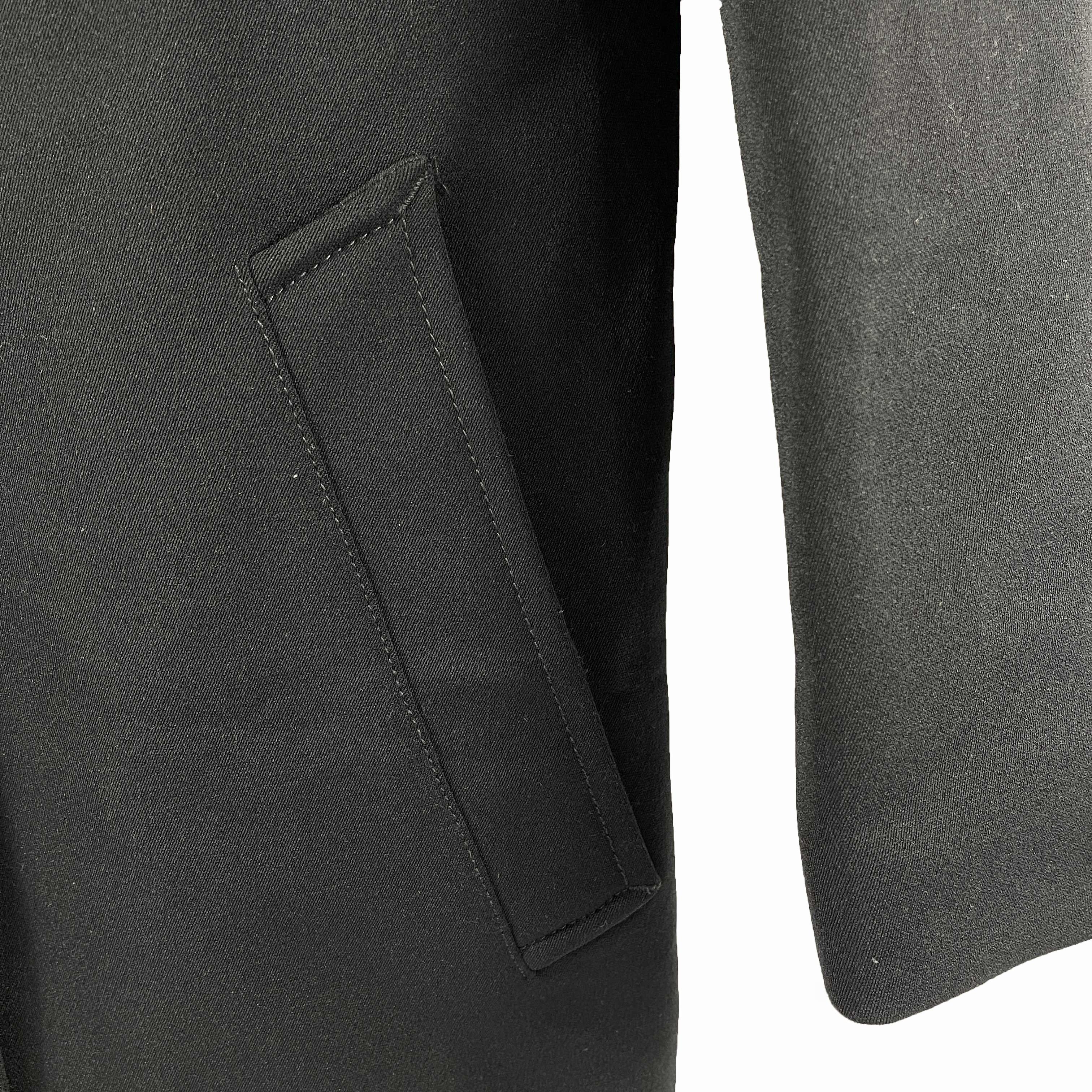 Prada Nylon Double Pocket Long Overcoat Jacket Black 38 US 2 5