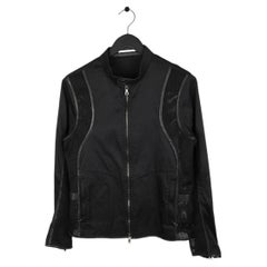 Prada Nylon Leather Trimmings Mesh Bomber Men Jacket Size 48IT(S/M)