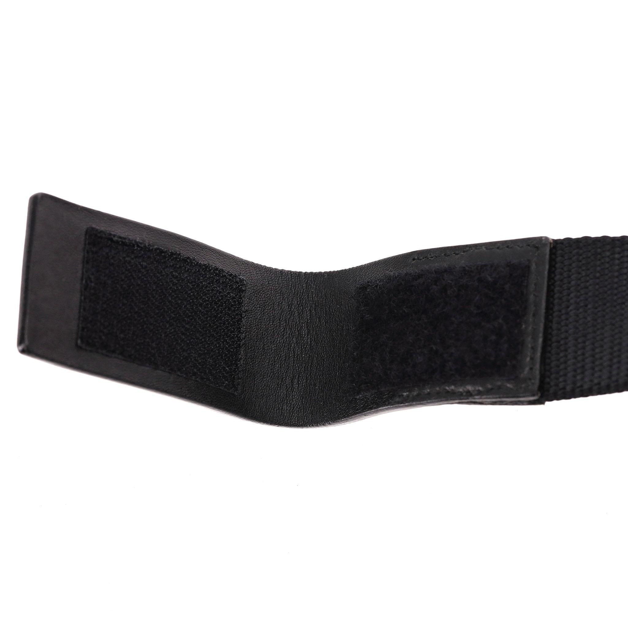 Prada Nylon Logo Belt With Leather Buckle 2