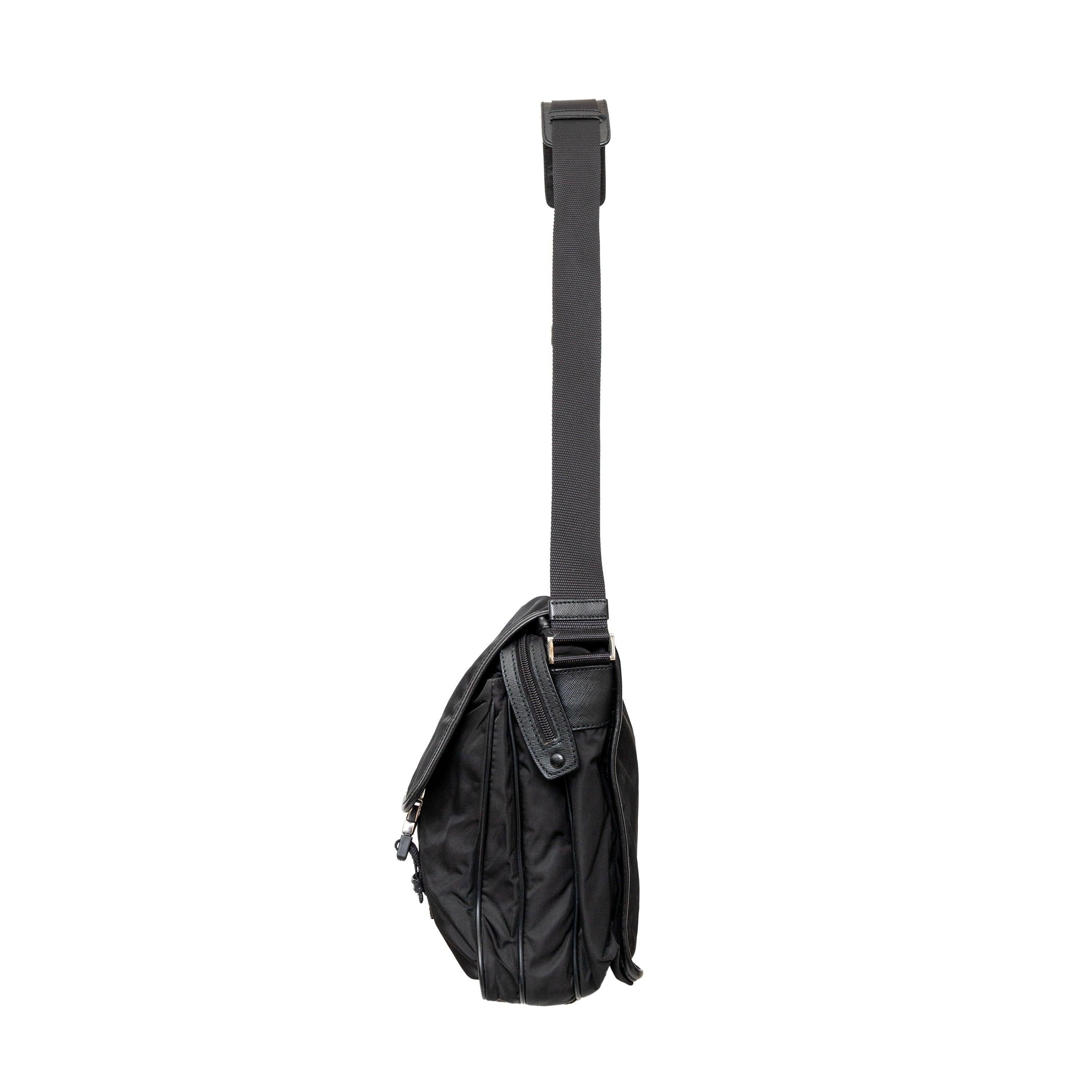 Black Prada Nylon Messenger Bag - '10s For Sale