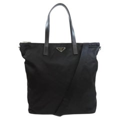Prada Nylon Tote Bag — Black