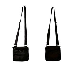 Prada Nylon Vela Tracolla Messenger Bag Black B7372