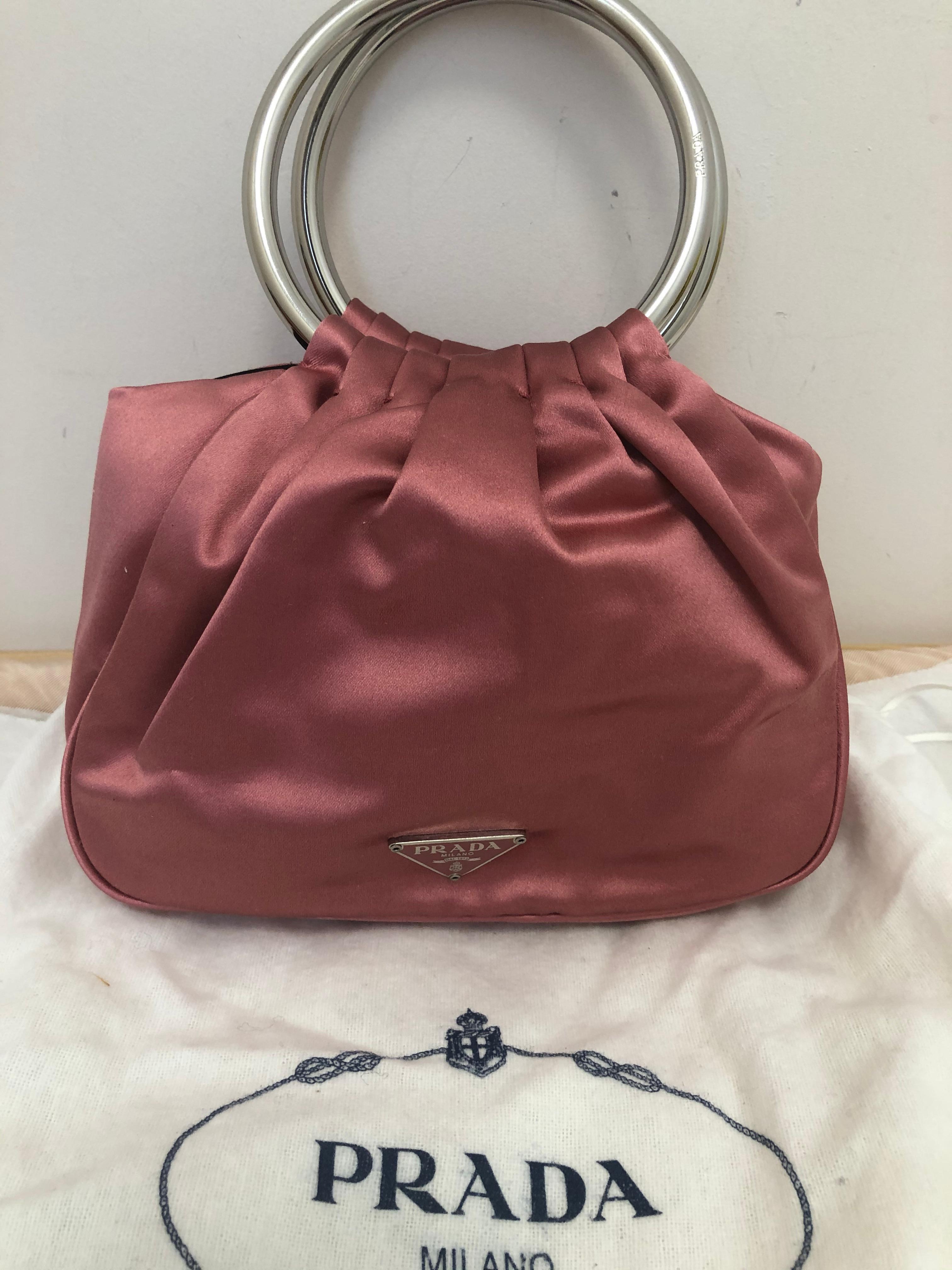 prada satin pouch