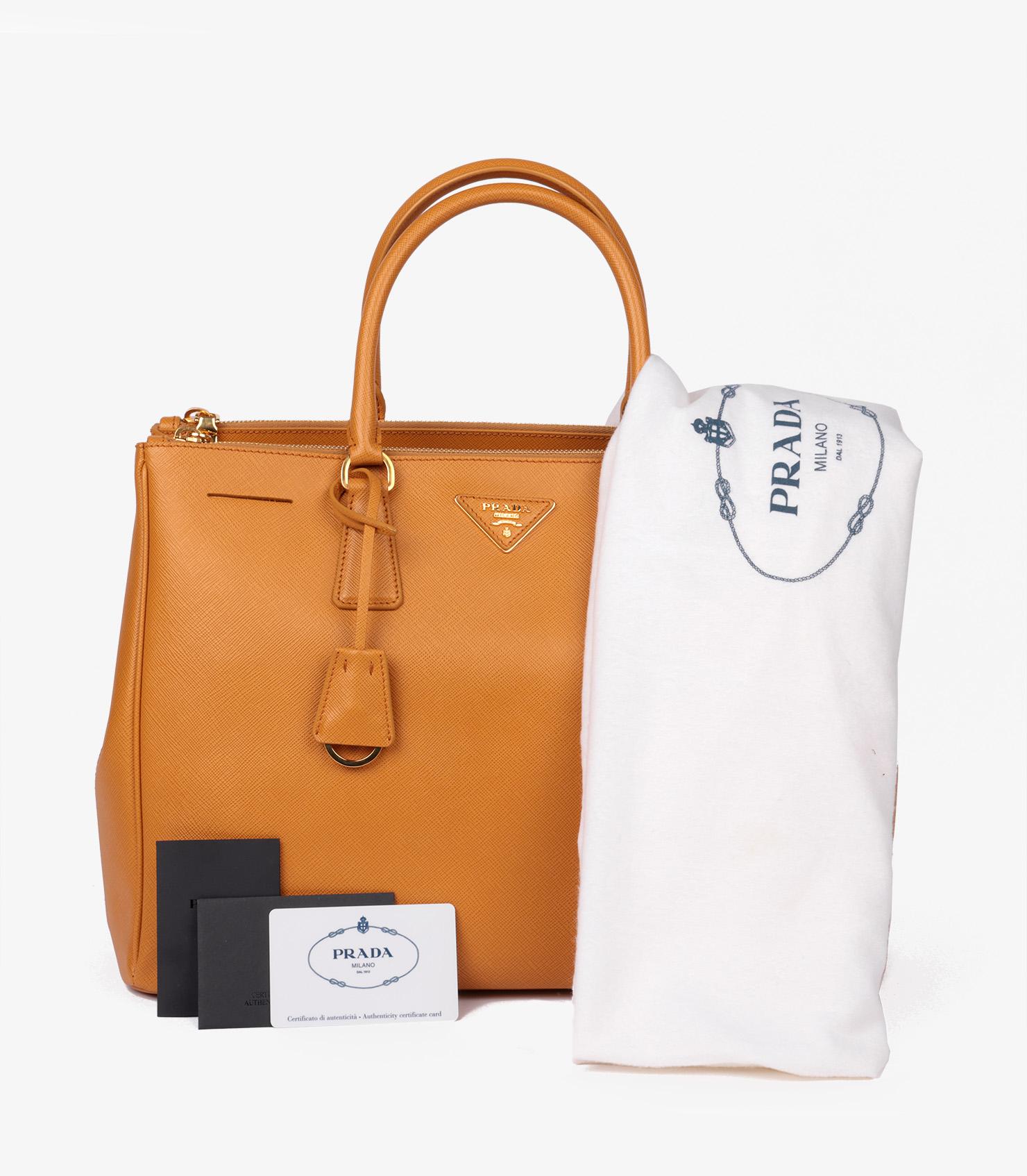 Bolso grande Prada Ocra Saffiano Lux Piel Galleria 5
