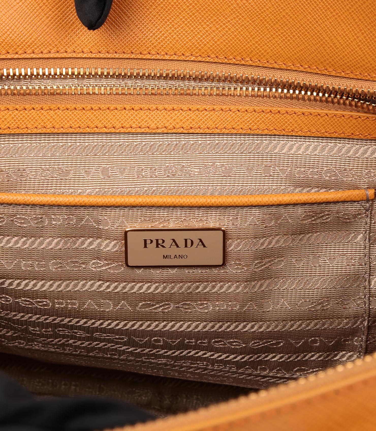 Bolso grande Prada Ocra Saffiano Lux Piel Galleria 3