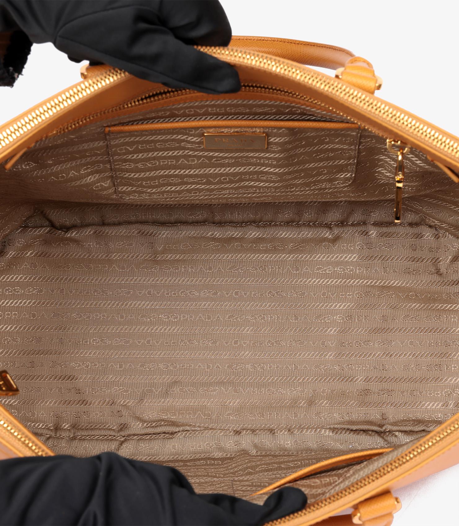 Bolso grande Prada Ocra Saffiano Lux Piel Galleria 4