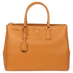 Prada Ocra Saffiano Lux Leather Large Galleria Tote