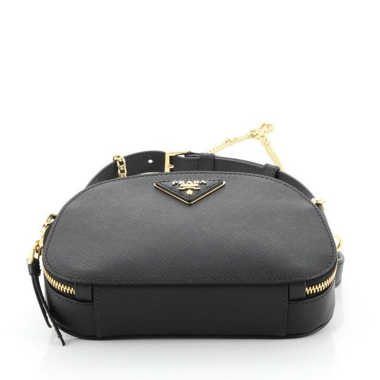 Prada - Authenticated Odette Handbag - Cloth Black for Women, Good Condition