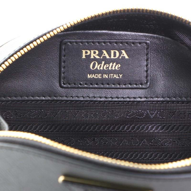 Black Prada Odette Convertible Belt Bag Saffiano Leather