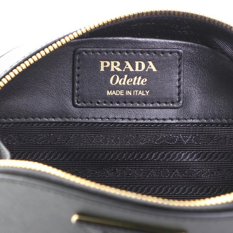 PRADA Saffiano Lux Odette Belt Bag Black 626441
