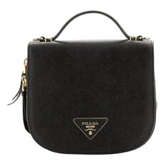 PRADA Saffiano Lux Odette Belt Bag Caramel 518951