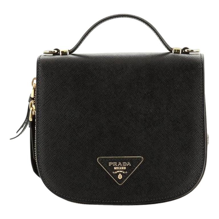 Prada Odette Flap Backpack Saffiano Leather Mini at 1stDibs