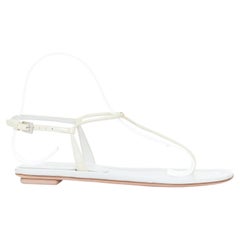 PRADA off patent leather tstrap comfort thong slingback flat sandals EU37.5