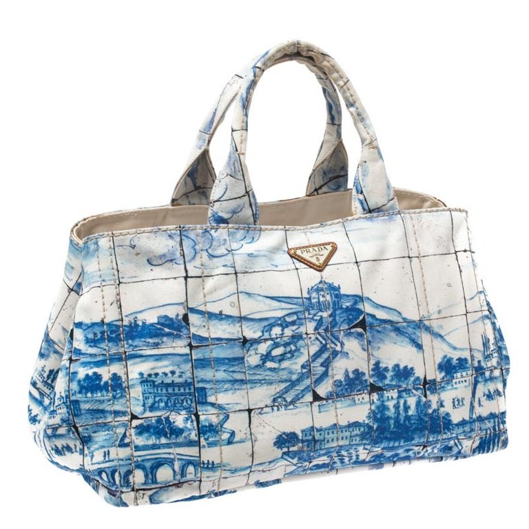 Prada Tessuto Canapa Tote Bag Auction