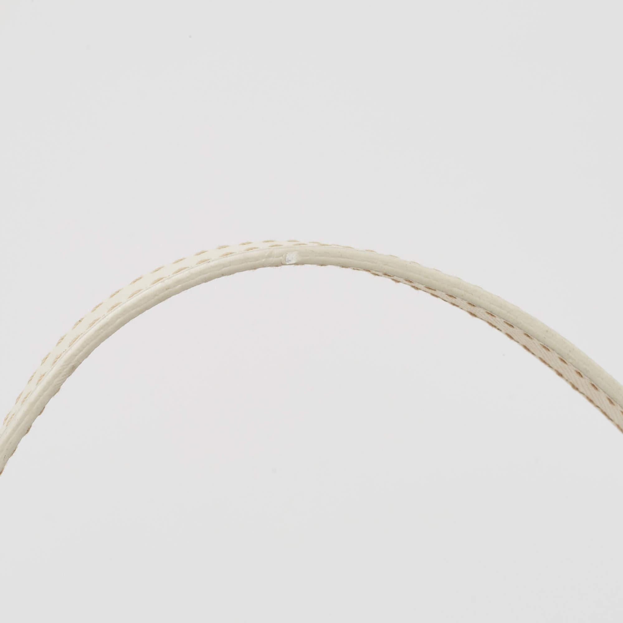 Prada Off White/Gold Nylon and Leather Oro Chain Crossbody Bag 2