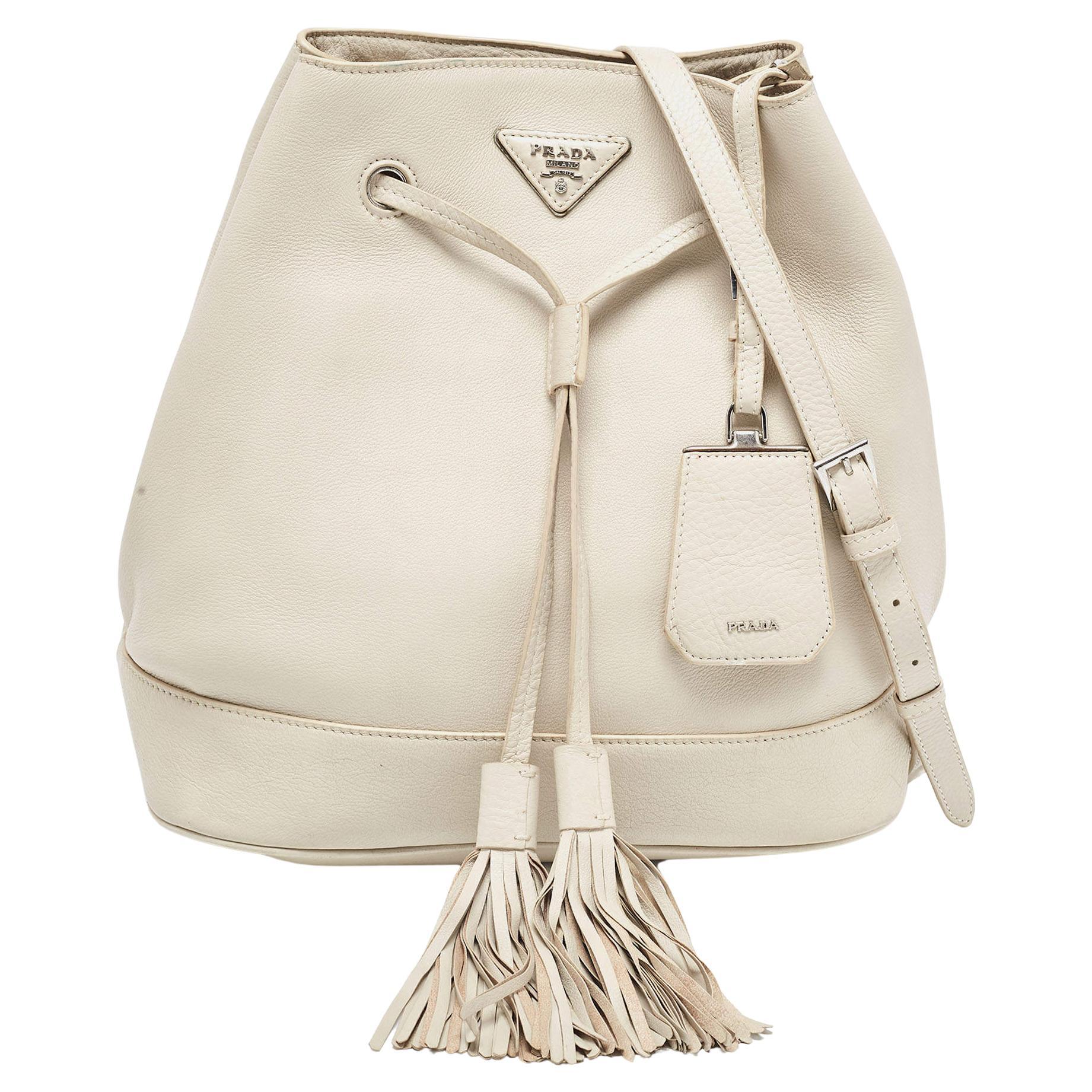 Prada Metal Ribbon Top Handle Bag City Calfskin Medium at 1stDibs