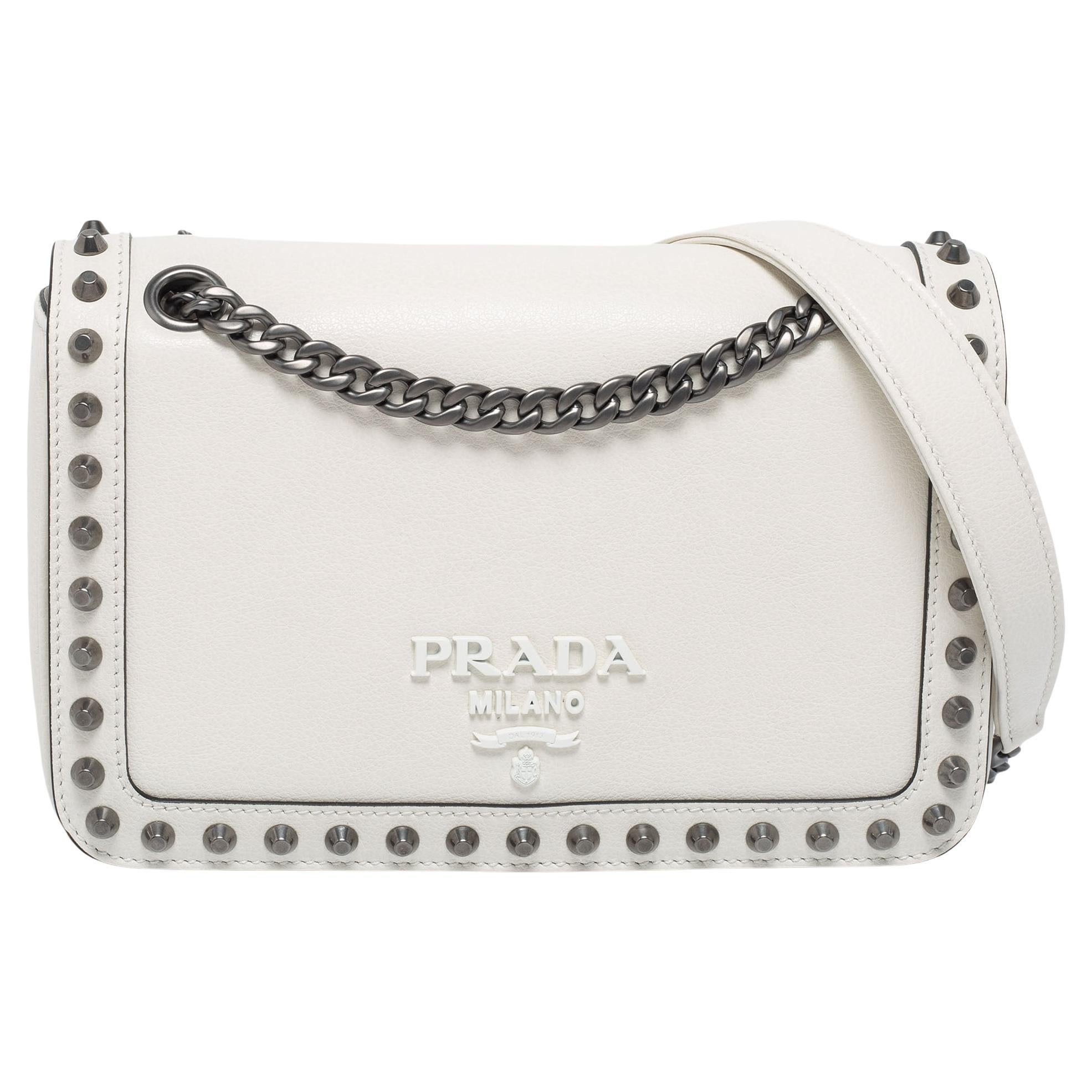 Prada Off-White Shoulder Bag ○ Labellov ○ Buy and Sell Authentic Luxury