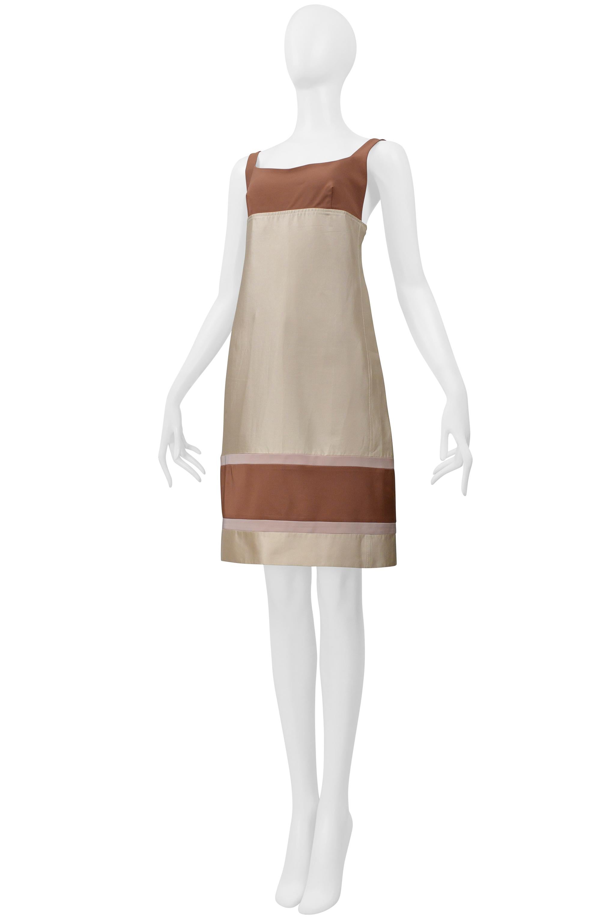 Donna Prada Off-White Minimal Day Dress 1996 in vendita