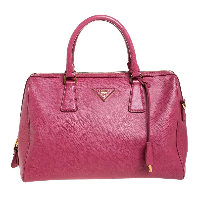 Prada saffiano top bowler bag
