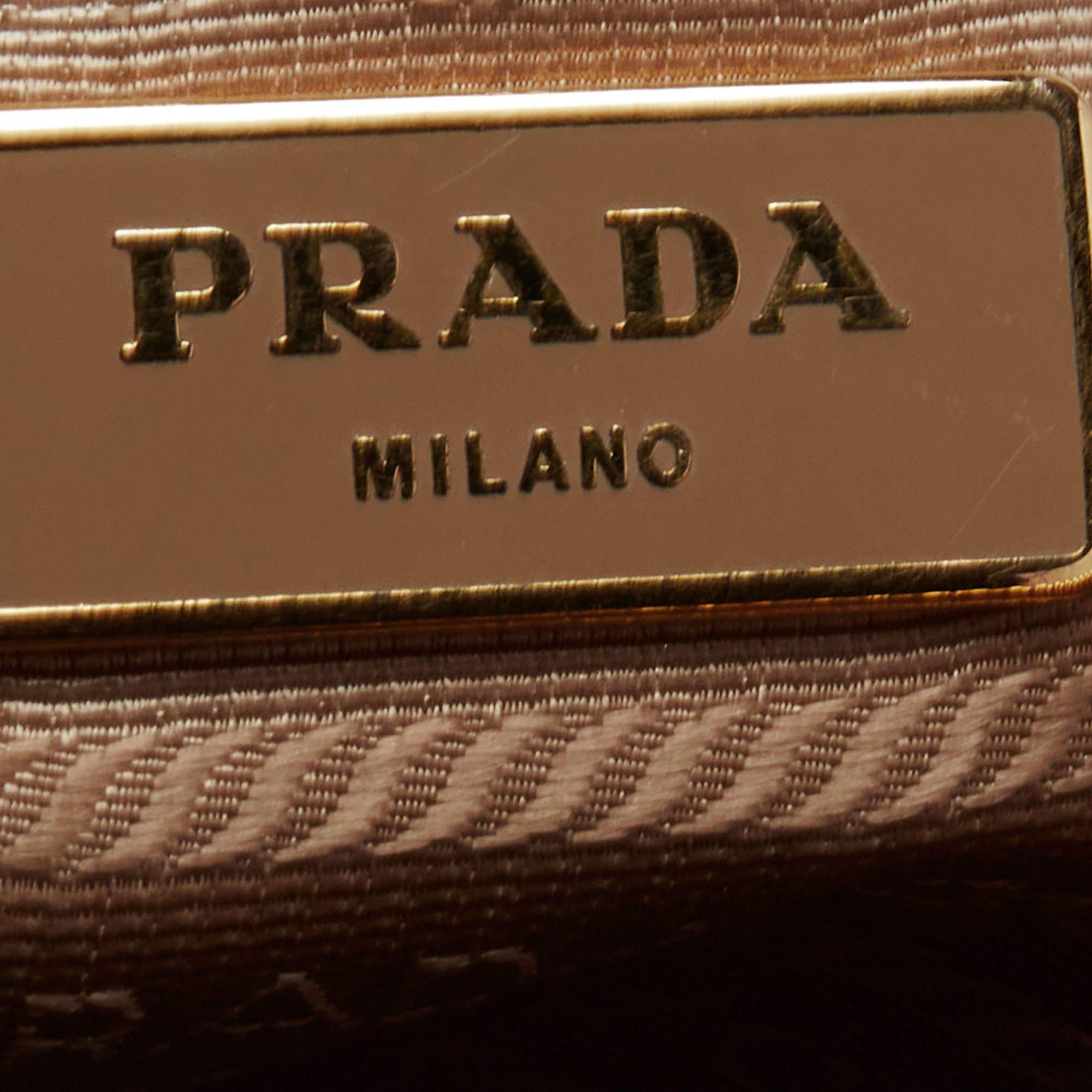Prada Old Rose Saffiano Lux Leather Large Executive Tote 13