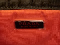 Prada Olive Green Nylon Tessuto Tote Bag