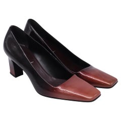 Prada Ombre Square-Toe Pumps in Multicolor Patent Leather