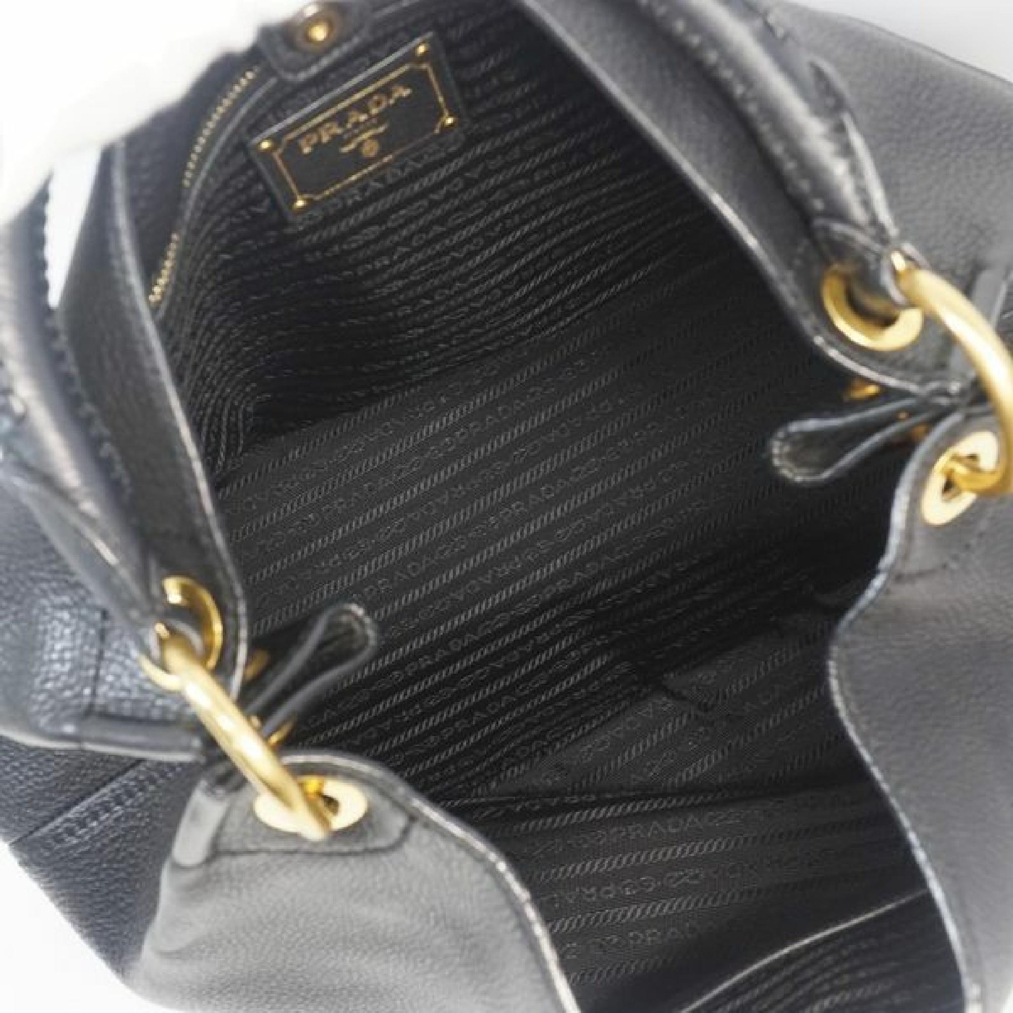 PRADA one shoulder Womens shoulder bag BR4712 black x gold hardware 5