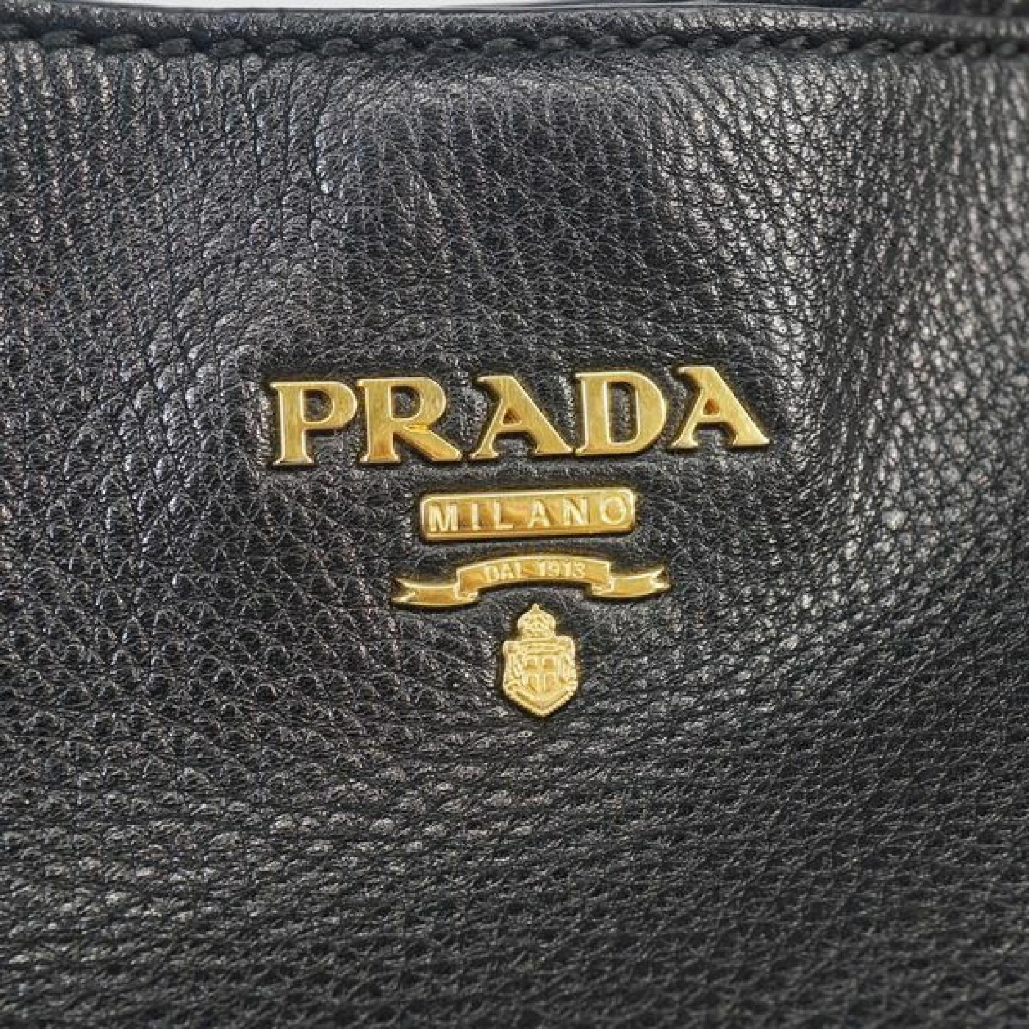 PRADA one shoulder Womens shoulder bag BR4712 black x gold hardware 3