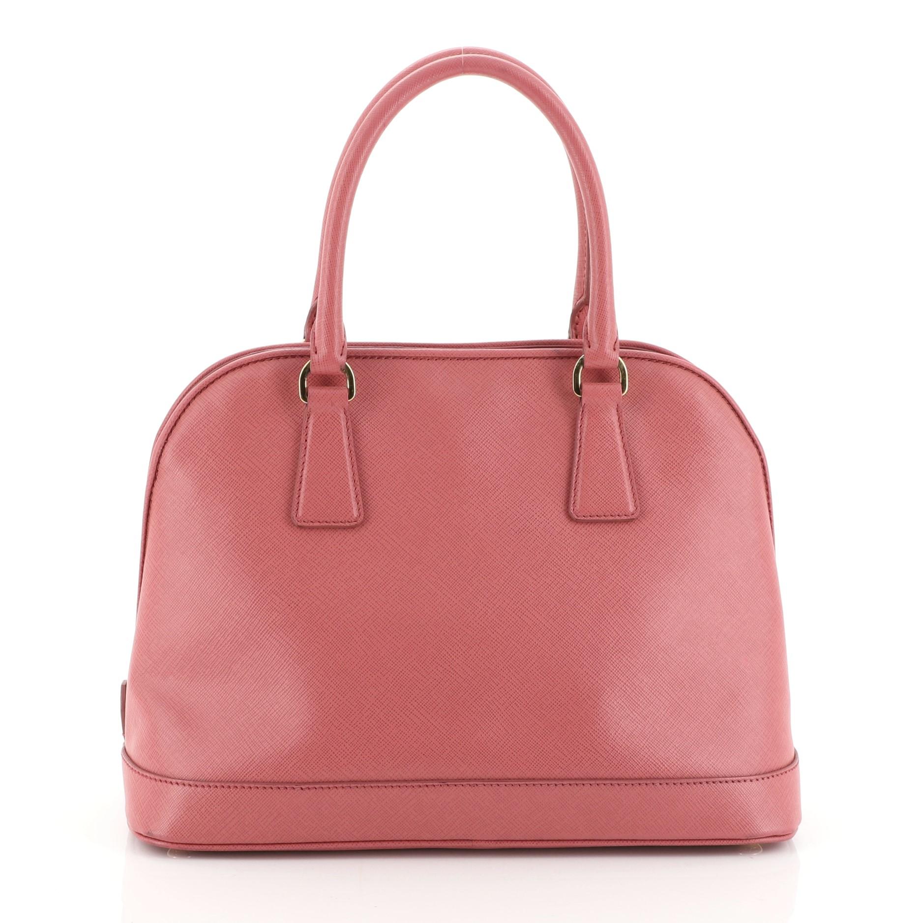 Pink Prada Open Promenade Bag Saffiano Leather Medium 