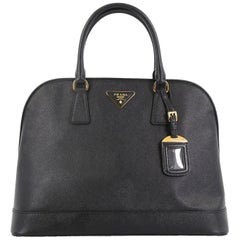 Prada Open Promenade Handbag Saffiano Leather Large