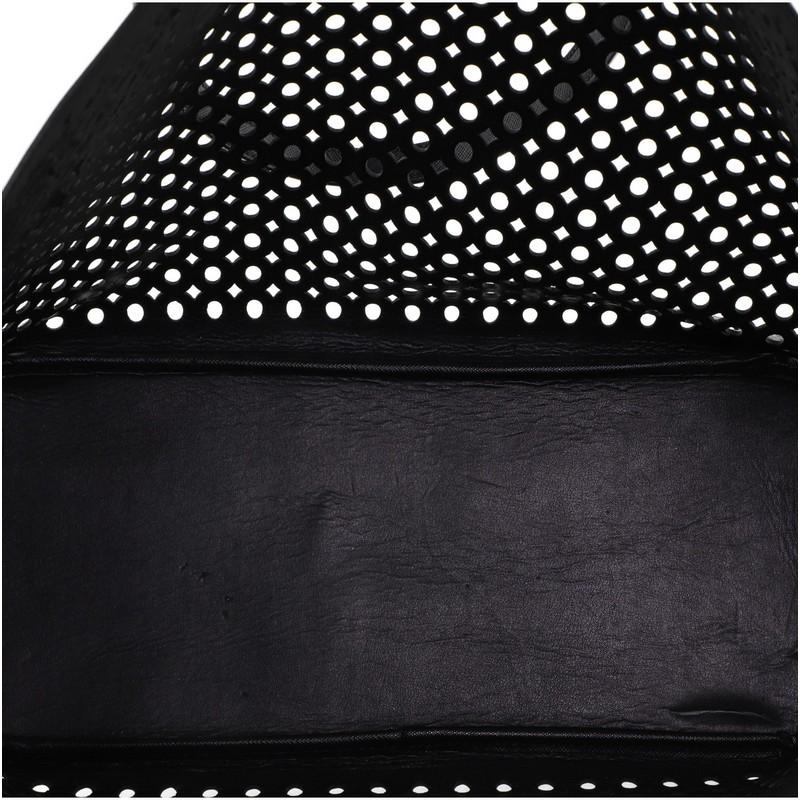 Prada Open Shopping Tote Perforated Saffiano Leather Large In Good Condition In NY, NY