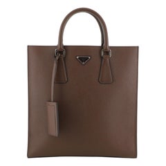 Prada Open Tote Saffiano Leather North South