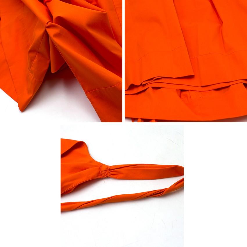 Prada Orange A-line Pleated Dress US 0-2 For Sale 2