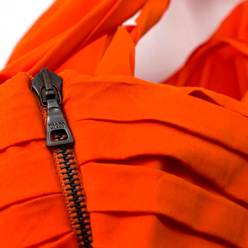Red Prada Orange A-line Pleated Dress US 0-2 For Sale