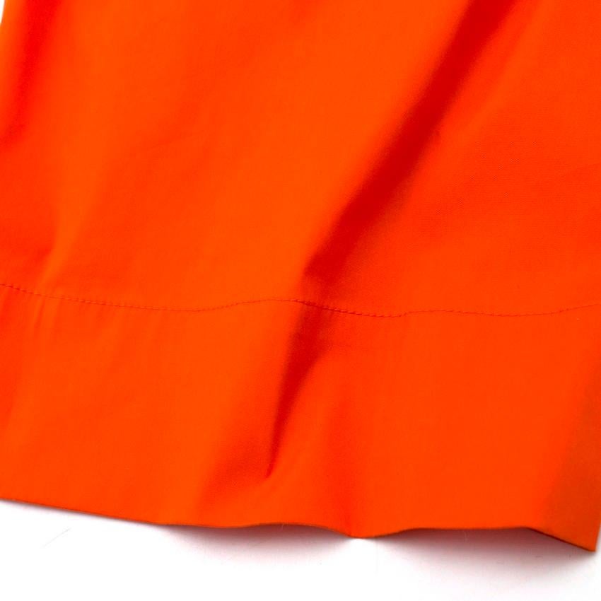 Prada Orange A-line Pleated Dress US 0-2 For Sale 1
