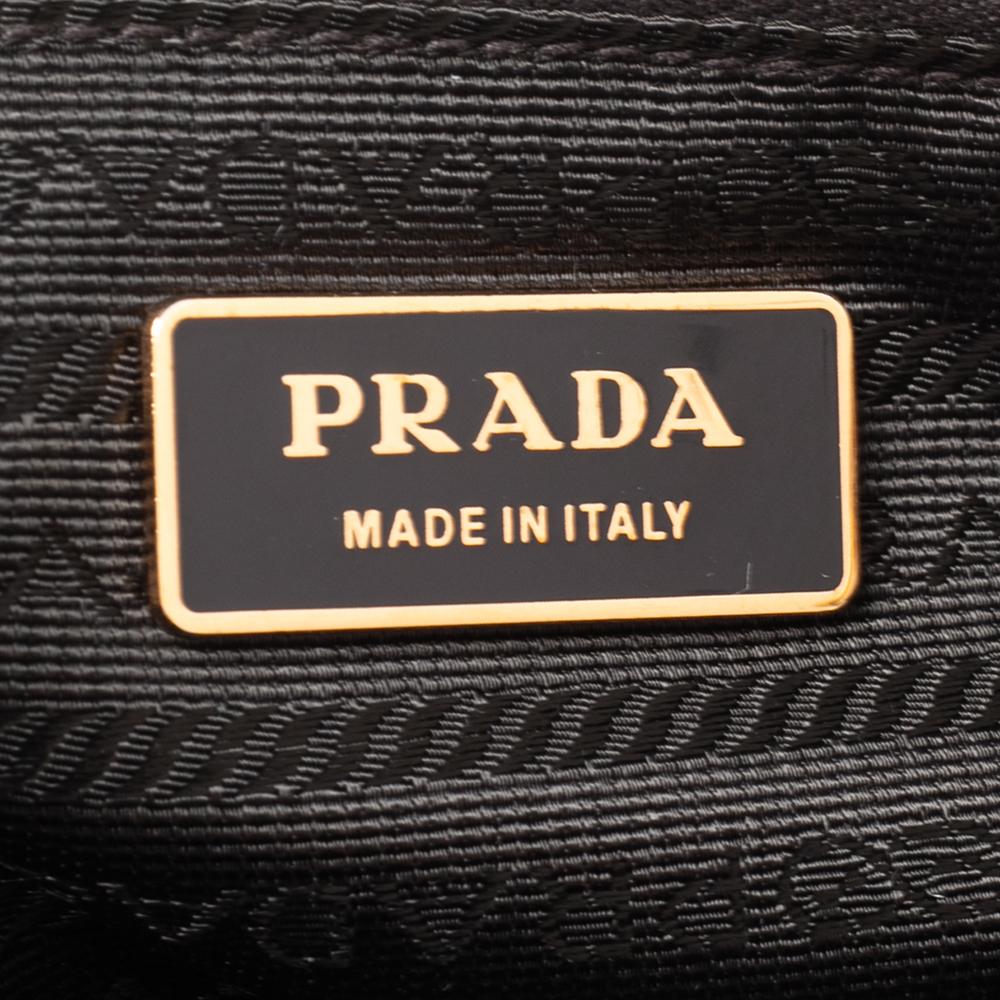 Prada Orange/Brown Leather Double Pocket Shoulder Bag 1