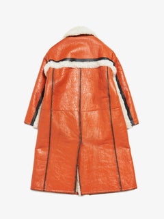 Prada  Orange Fully Dyed Sheepskin Coat