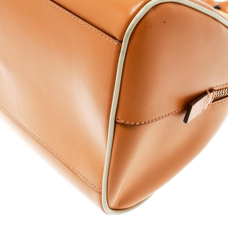 Prada Orange Leather Bowler Bag 2