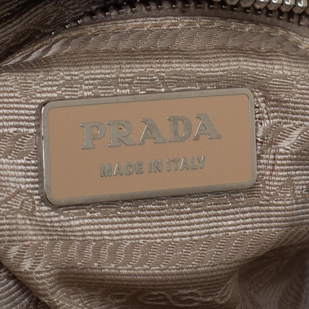 Prada Orange Leder Umhängetasche mit zwei Taschen 3