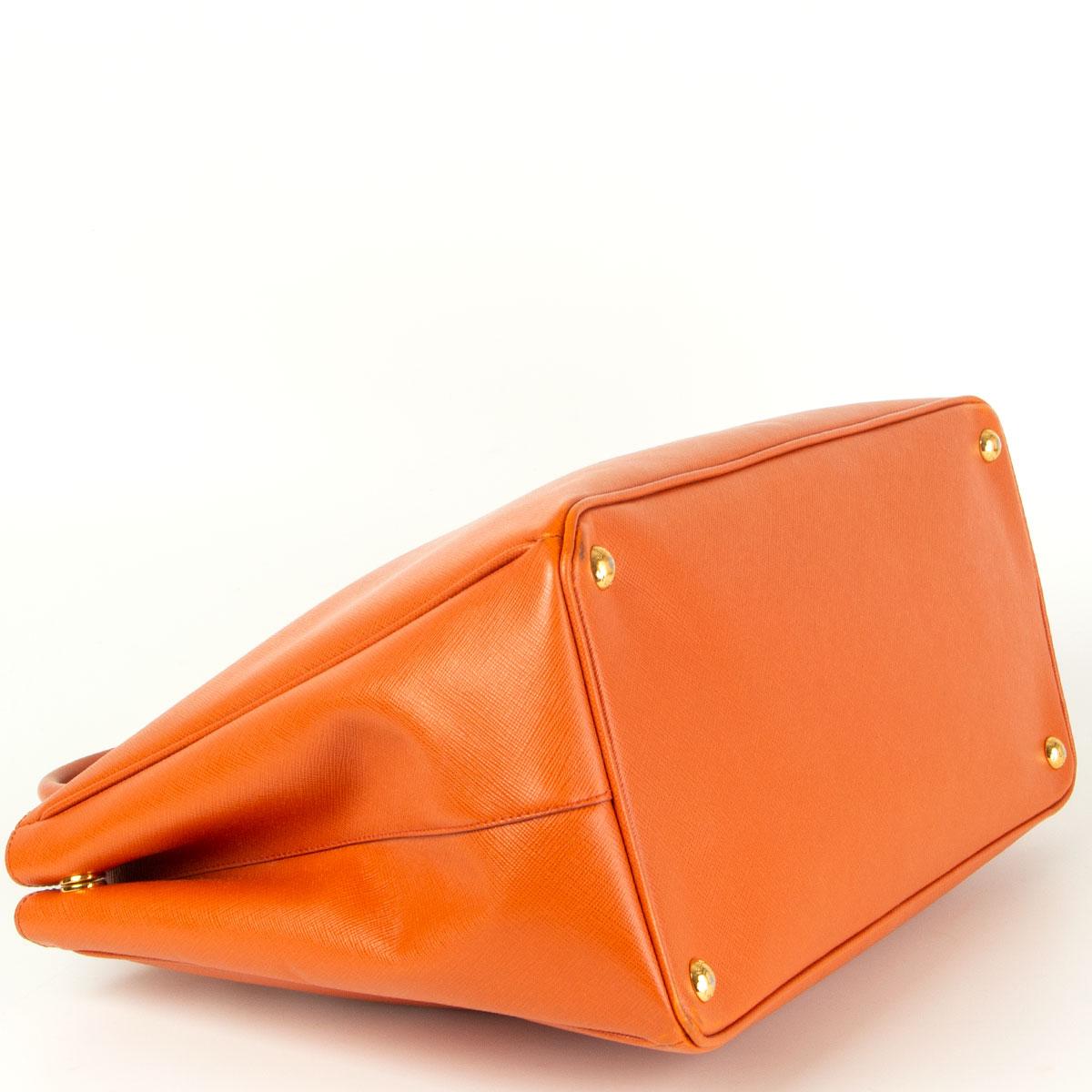 Orange PRADA orange leather GALLERIA SAFFIANO LUX TOTE Bag