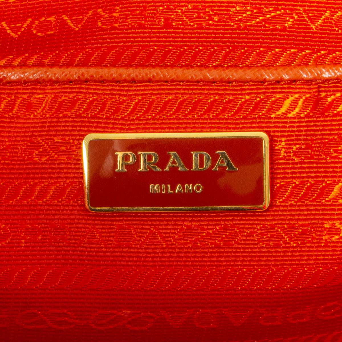 PRADA orange leather GALLERIA SAFFIANO LUX TOTE Bag 1