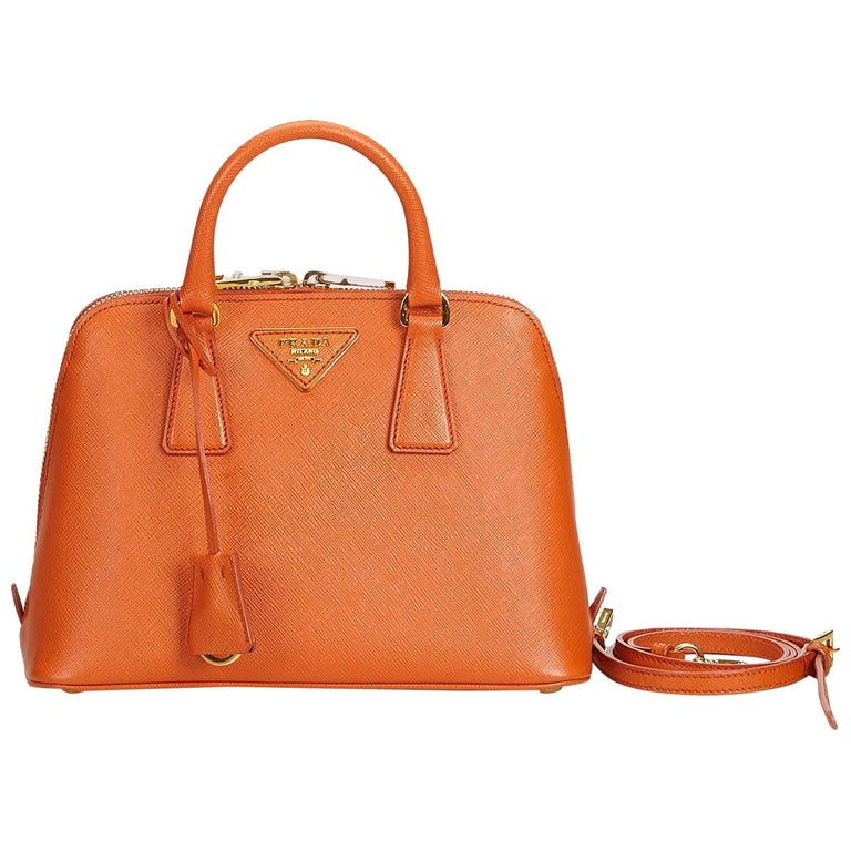 Prada Saffiano Orange Handbag