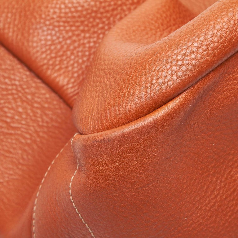 Prada Orange Leather Vitello Daino Shoulder Bag Italy For Sale at ...
